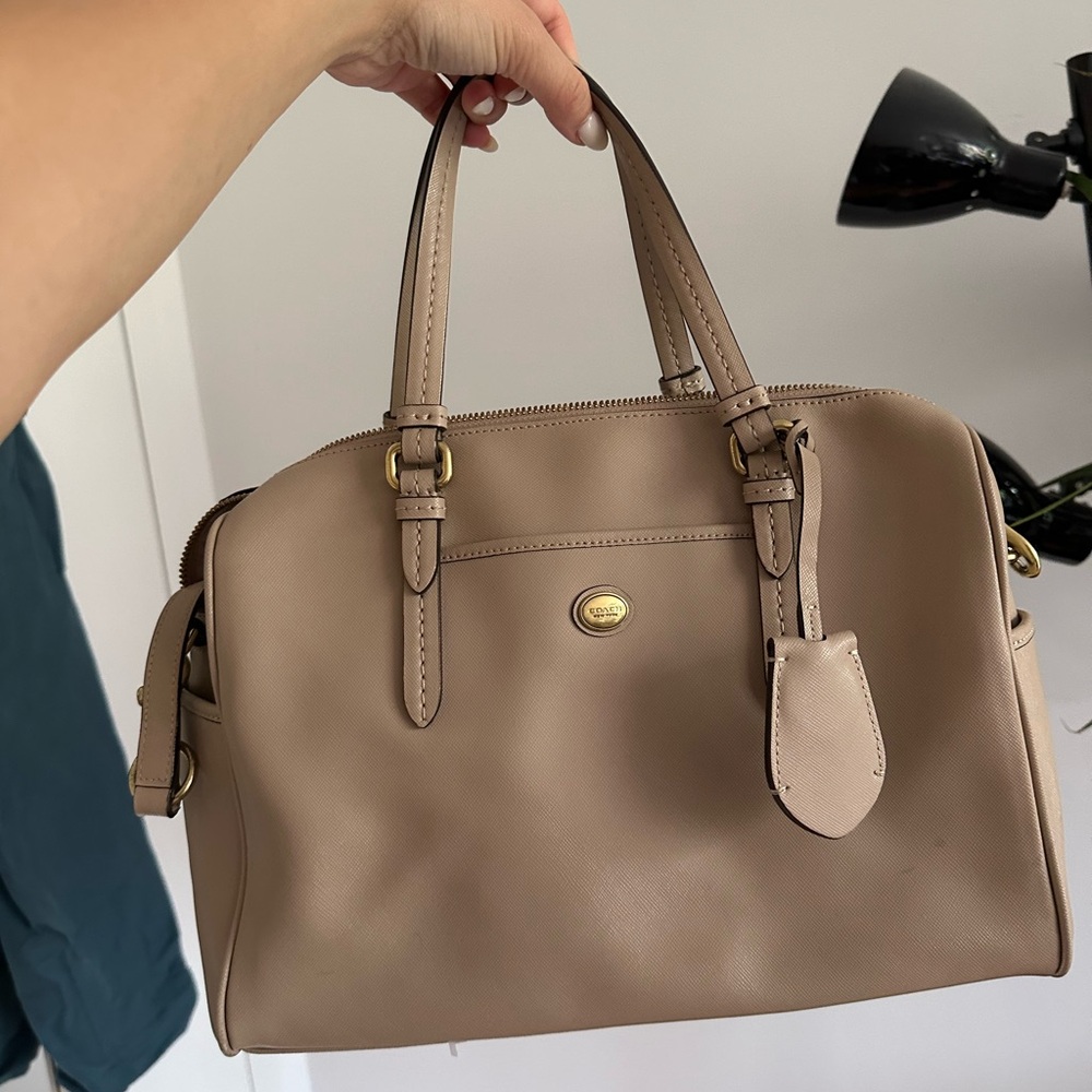 Beige Coach Purse